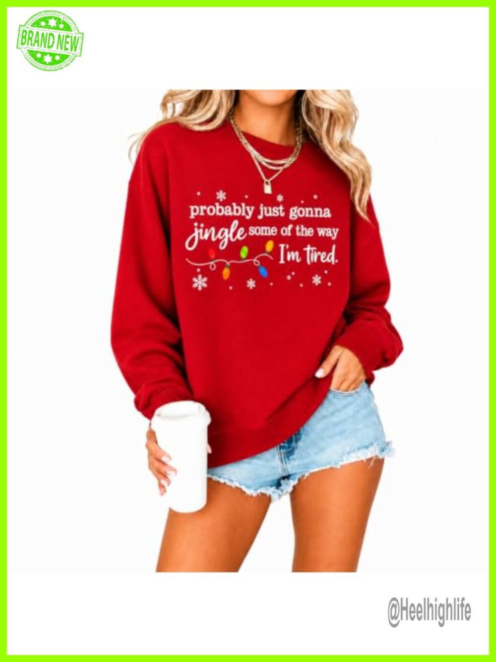 Christmas Crewneck Sweatshirt Holiday Graphic Long Sleeve Pullover